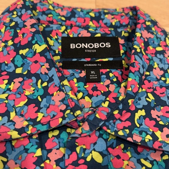 Bonobos Men's Short Sleeve Floral Abstract Print Stretch Standard Fit Polo Shirt - Picture 3 of 6